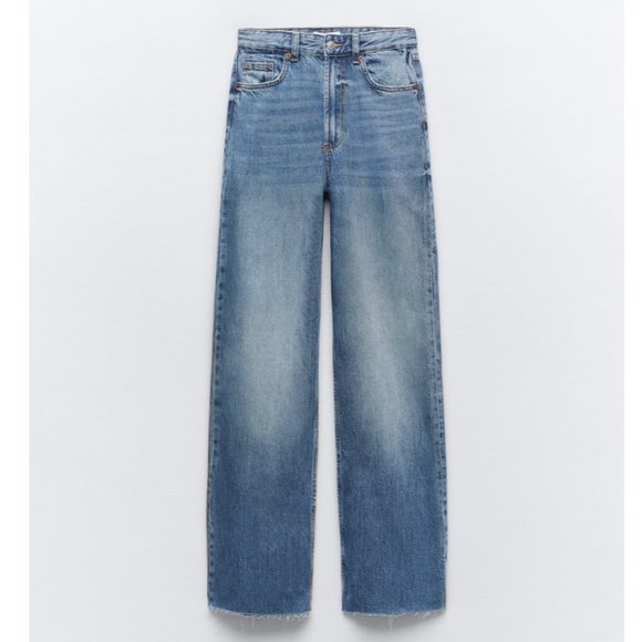 Zara High Rise Wide Leg Jean - Picture 5 of 6